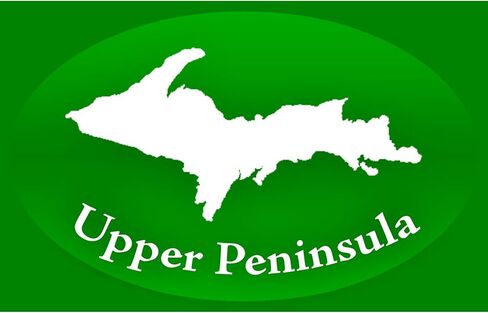 ملصق ممتص الصدمات للسيارة من CafePress Upper Peninsula بيضاوي الشكل in Kuwait