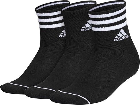 adidas Women's 3-Stripe High Quarter Socks (3-Pair) with Arch Compression for a Secure fit in Saudi Arabia