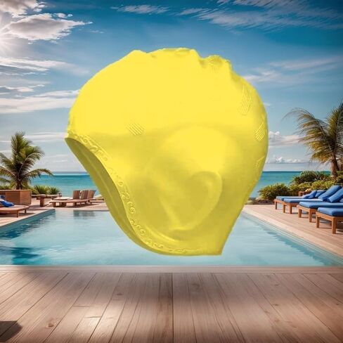 قبعات سباحة من السيليكون مقاومة للماء، تصميم مناسب للرجال والنساء ذوي الشعر الطويل، قبعة سباحة مريحة غير قابلة للانزلاق in Kuwait