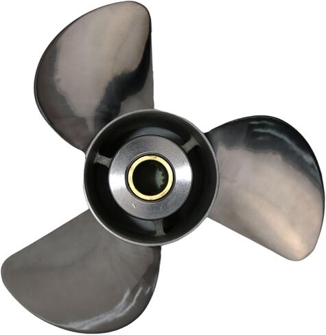 OEM Grade 3 Blades Stainless Steel Outboard (Pressed-in Hub) Propeller Compatible with 40-140HP Mercury Outboards, 15 Tooth Splines in Kuwait