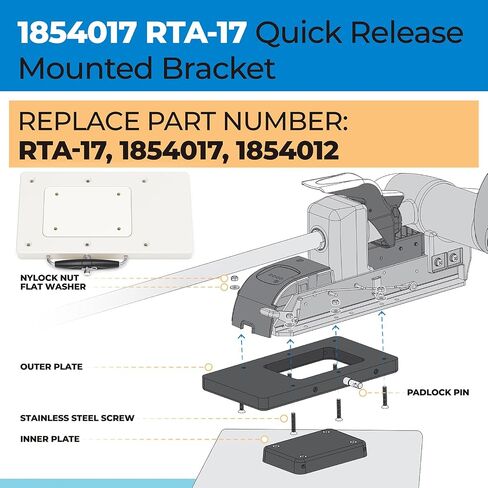 For Minn Kota Quick Release Bracket 1854021 MKA-21 Fits for Minn Kota Ulterra, Terrova, Ulterra, PowerDrive, Deckhand 40, Riptide ST/SP Trolling Motors,for Minn Kota Trolling Motor Mount Bracket Black in Saudi Arabia