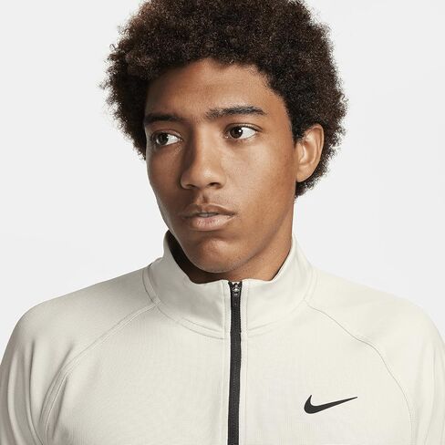 Nike Tour Men's Dri-FIT ADV 1/2-Zip Golf Top (Light Bone/Summit White/Black, FD5833-072) Size Medium in Saudi Arabia