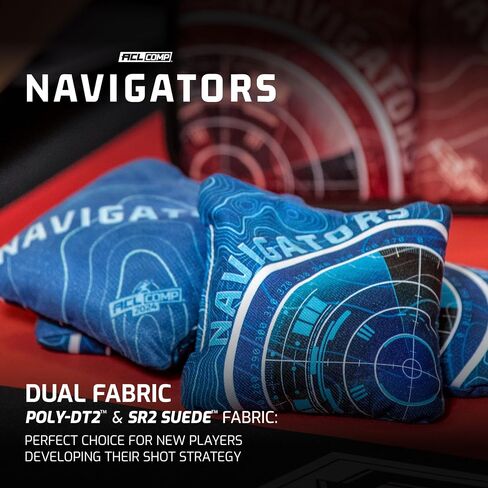 أكياس ACL® COMP Navigator Cornhole - مرخصة رسميًا - نسيج مزدوج - 76 تصنيف سريع - 31 تصنيف بطيء - حشو حبيبات مقاوم للطقس - حقيبة حمل ممتازة in Saudi Arabia