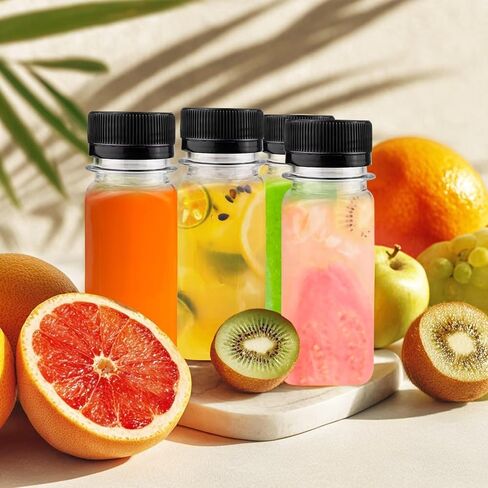 8 PCS 2 Oz Plastic Juice Bottles with Caps Small Containers for Juice Milk Sample and Other Travel Bottles in Saudi Arabia