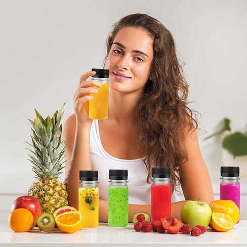 8 PCS 2 Oz Plastic Juice Bottles with Caps Small Containers for Juice Milk Sample and Other Travel Bottles in Saudi Arabia
