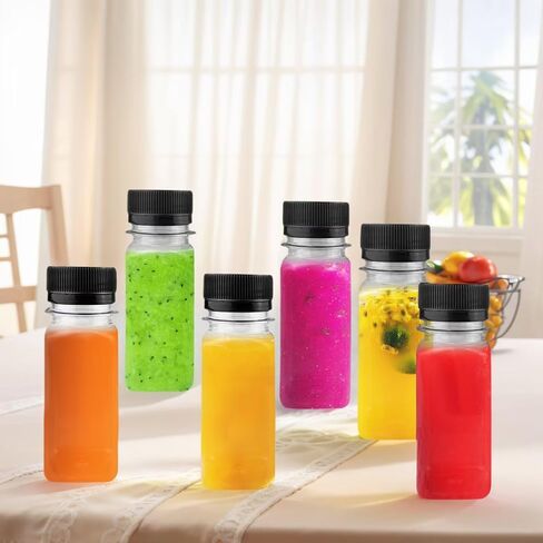8 PCS 2 Oz Plastic Juice Bottles with Caps Small Containers for Juice Milk Sample and Other Travel Bottles in Saudi Arabia