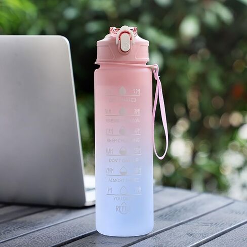 22 oz Sports Water Bottle with Straw, Leakproof Water Bottles for Men Women Drink for Sports Gym Outdoors 1 Pack in Saudi Arabia