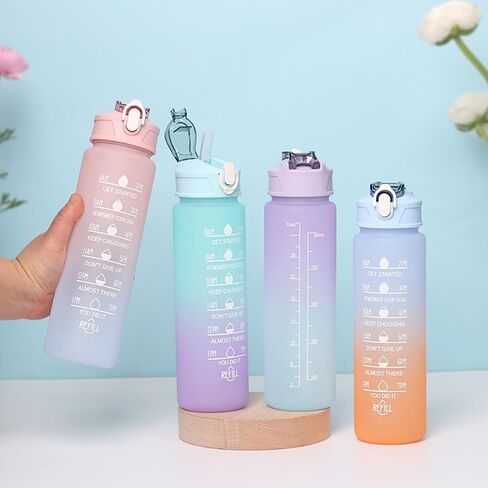 22 oz Sports Water Bottle with Straw, Leakproof Water Bottles for Men Women Drink for Sports Gym Outdoors 1 Pack in Saudi Arabia