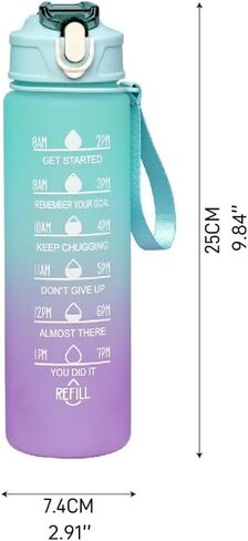 22 oz Sports Water Bottle with Straw, Leakproof Water Bottles for Men Women Drink for Sports Gym Outdoors 1 Pack in Saudi Arabia
