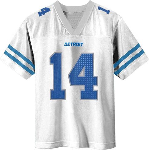 Amon-Ra St. Brown Detroit Lions White #14 NFL Kids Youth 4-20 Name and Number Away Player Football Jersey in Saudi Arabia