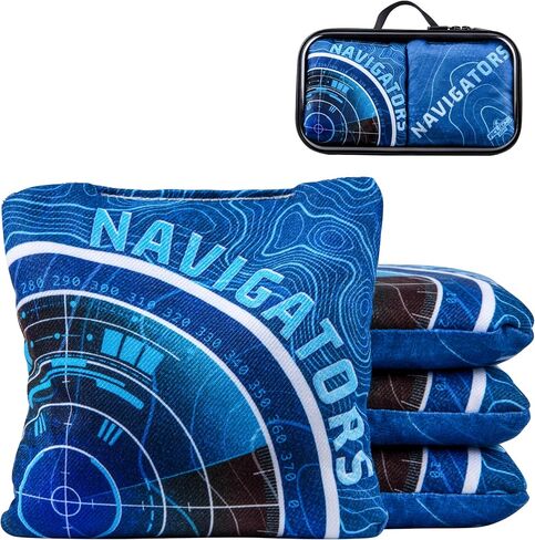 أكياس ACL® COMP Navigator Cornhole - مرخصة رسميًا - نسيج مزدوج - 76 تصنيف سريع - 31 تصنيف بطيء - حشو حبيبات مقاوم للطقس - حقيبة حمل ممتازة in Saudi Arabia
