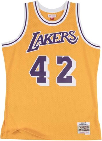 Mitchell & Ness Men NBA Swingman Jersy Lakers 84-85 James Worthy (Light Gold) in Saudi Arabia