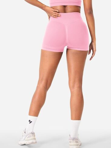 YEOREO SoftHue Women Workout Gym Impact Shorts Hidden Scrunch Butt Lifting 2.5"/3.6"/4.5"/6" Biker Shorts Pink XS in Saudi Arabia