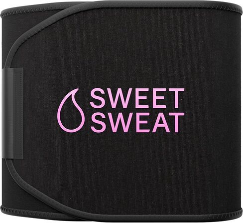 Sports Research Sweet Sweat Waist Trimmer Extra-Coverage (XC) - Premium Fitness Belt w/More Waist Coverage for a Better Sweat - Pink (Medium) in Saudi Arabia