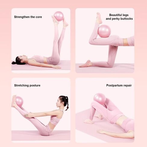 Pilates Ball, Sports Anti-Breakage Non-Slip Yoga Fitness for Physical Therapy core Strength Training Auxiliary Ball(with Blowing Tube) in Saudi Arabia