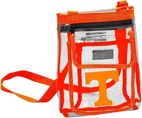 Logo Brands NCAA Tennessee Volunteers Gameday Clear Crossbody Bag - Stadium Approved, Adjustable Strap, Two Pockets, Front Zipper Pocket in Saudi Arabia