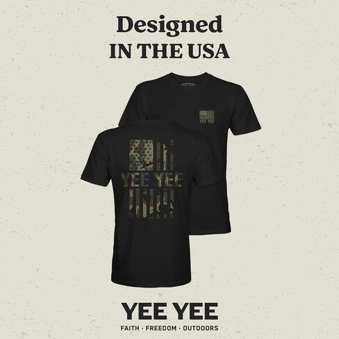 Yee Yee Apparel Flag Graphic Tee Shirt – Men’s Graphic Tees and Short Sleeve Shirts with American Flag Design in Saudi Arabia