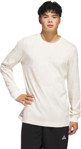 تيشيرت رياضي بأكمام طويلة Tech من adidas للرجال، Off White/Alumina، X-Small in Kuwait