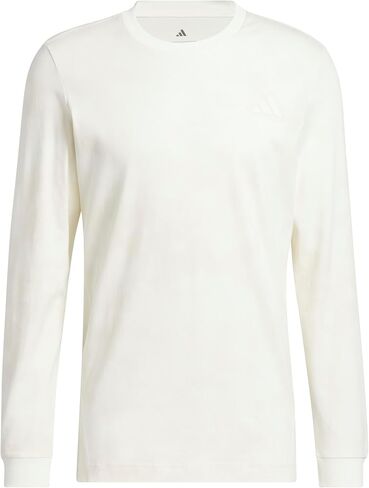 تيشيرت رياضي بأكمام طويلة Tech من adidas للرجال، Off White/Alumina، X-Small in Kuwait