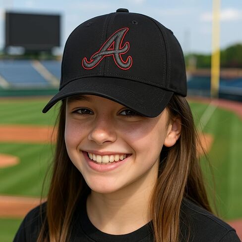 Officially Licensed Atlanta Youth Boys Girls Baseball Hat Black MVP Classic Edition Team Logo Adjustable Kids Sports Cap in Saudi Arabia