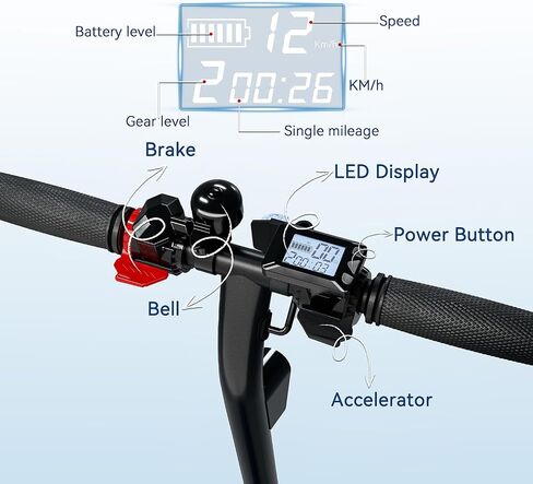 Electric Scooter for Big Kids/Teens - 250W Motor, 15.5 mph Top Speed, Rear Foot Brake, Folding E-Scooter for Riders up to 220 lbs, UL-2272 Certified in Saudi Arabia