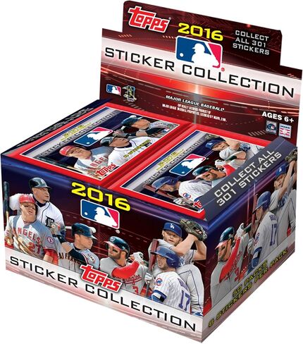 صندوق إعادة تعبئة مجموعة ملصقات Topps MLB 2016، صغير، أسود in Saudi Arabia
