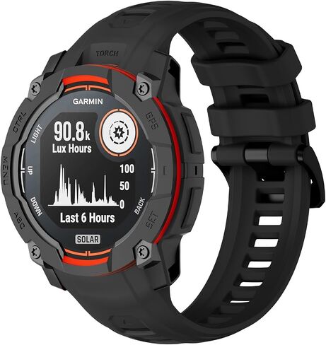 أربطة سيليكون متوافقة مع Garmin Instinct 3 Solar/Amoled 45 مم 50 مم، 22 مم 26 مم حزام رياضي من السيليكون المتين لـ Garmin Instinct 2/Solar/Esports/Tide/Tactical/E 45 مم للنساء والرجال in Kuwait