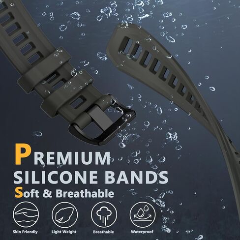 أربطة سيليكون متوافقة مع Garmin Instinct 3 Solar/Amoled 45 مم 50 مم، 22 مم 26 مم حزام رياضي من السيليكون المتين لـ Garmin Instinct 2/Solar/Esports/Tide/Tactical/E 45 مم للنساء والرجال in Kuwait