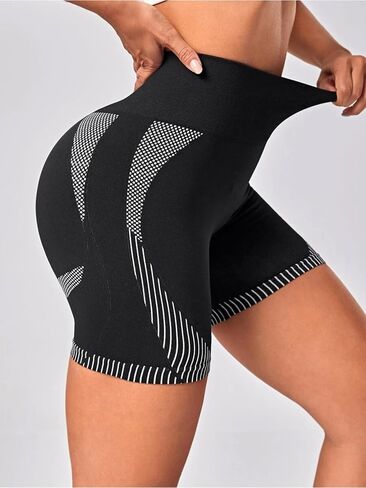Women's Yoga Shorts Sports Cycling Pants High Waist Stretch Bottoms for Workout in Saudi Arabia