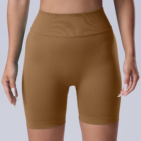 Workout Scrunch Shorts Women V Back Gym Butt Lifting High Waisted Seamless Shorts in Saudi Arabia
