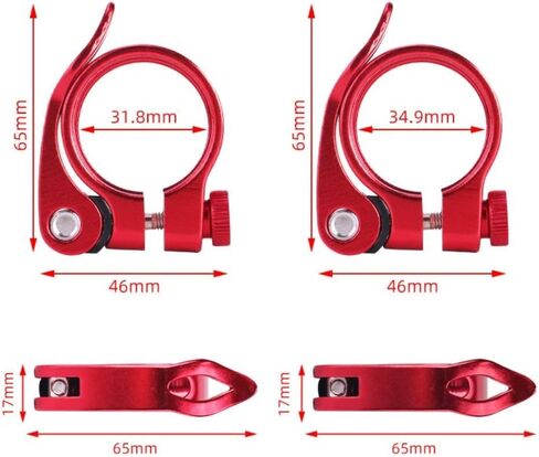 Bike Seat Clamp Aluminium Alloy Cycling Parts Bicycle Seatpost Clamps Mountain(34.9mm Black) in Saudi Arabia