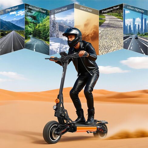 Electric Scooter,1600W Dual Motor,Up to 37MPH Folding E Scooter, 10'' Tires,3 Speed Modes,Dual Brakes,Dual Suspension Fast E-Scooter for Campus Passage Urban Travel for Adults and Teens,UL Certified in Saudi Arabia