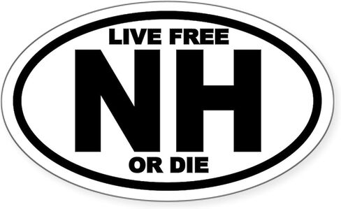 ملصق CafePress New Hampshire Live Free Or Die البيضاوي ملصق ممتص الصدمات للسيارة in Saudi Arabia