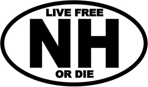 ملصق CafePress New Hampshire Live Free Or Die البيضاوي ملصق ممتص الصدمات للسيارة in Saudi Arabia
