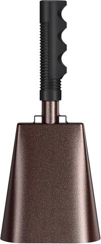 10 Inch Cowbell with Handle, Noise Maker Cow Bell, Steel Cheering Bell for Sports Events Graduations Party Chimes, Percussion Musical Instrument (White 1 PC) in Kuwait