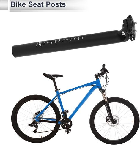 1 Pc Universal Bike Seat Posts Adjustable with Fixing Clip 31.6x300mm Bike Saddle Post Seat Tube Matte Black Carbon Fiber in Saudi Arabia