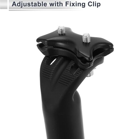1 Pc Universal Bike Seat Posts Adjustable with Fixing Clip 31.6x300mm Bike Saddle Post Seat Tube Matte Black Carbon Fiber in Saudi Arabia