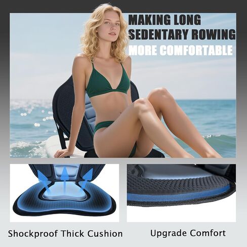 مقعد لوح مجداف قابل للفصل من KOETSU، حجم عالمي مع دعم خلفي، متوافق مع قوارب الكاياك، قوارب التجديف، قوارب الصيد، القارب، الزورق in Kuwait