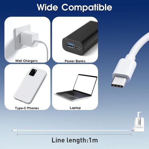 قاعدة شحن Cisian متوافقة مع نظارات Ray-Ban Meta الذكية Wayfarer/Skyler/Headliner/Oakley | Meta HSTN، شاحن كابل USB-C للسفر القابل للشرب، نظارات ميتا الذكية مع محول in Kuwait