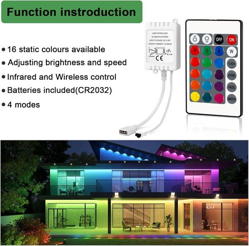 RGBZONE 24 مفتاحًا لاسلكيًا RGB LED وحدة تحكم مع تيار مستمر 12 فولت/24 فولت IR صندوق التحكم عن بعد لأضواء شريط LED SMD 5050 3528 2835 RGB in Saudi Arabia