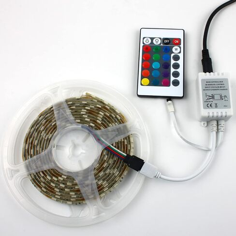 RGBZONE 24 مفتاحًا لاسلكيًا RGB LED وحدة تحكم مع تيار مستمر 12 فولت/24 فولت IR صندوق التحكم عن بعد لأضواء شريط LED SMD 5050 3528 2835 RGB in Saudi Arabia