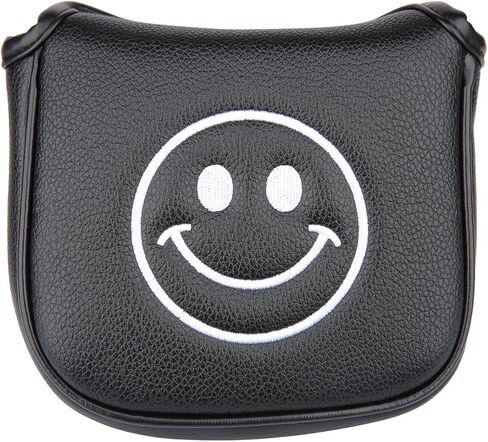 Golf Club Square Mallet Putter Head Cover Soft Leather with Embroidery Magnetic Closure in Saudi Arabia