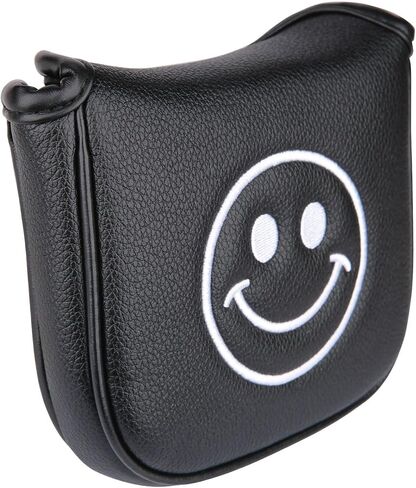 Golf Club Square Mallet Putter Head Cover Soft Leather with Embroidery Magnetic Closure in Saudi Arabia