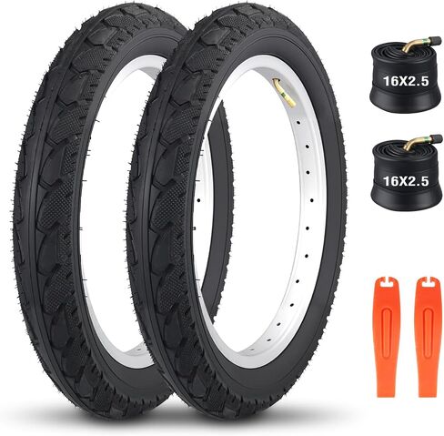 16 x 2.5 inch Tire 2 Pack Fat Tire Heavy Duty All-Terrain Tread Foldable Replacement Snow Tires for E-Bike Electric Tricycle Mountain Bicycle in Saudi Arabia