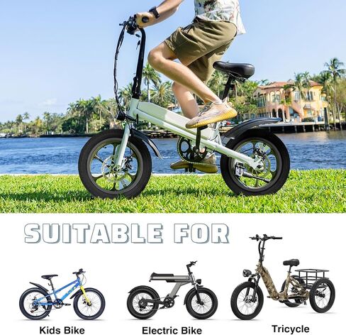 16 x 2.5 inch Tire 2 Pack Fat Tire Heavy Duty All-Terrain Tread Foldable Replacement Snow Tires for E-Bike Electric Tricycle Mountain Bicycle in Saudi Arabia