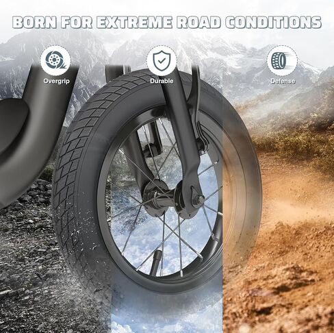 Fat Bike Tire Electric Bike Tire 16/20/24/26 x 3.0 inch Heavy Duty Anti-Slip Foldable Replacement All Terrains Tire with Inner Tube for E-Bike Kids Bike Snow Bike in Saudi Arabia