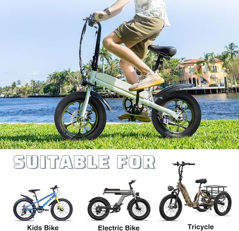 Fat Bike Tire Electric Bike Tire 16/20/24/26 x 3.0 inch Heavy Duty Anti-Slip Foldable Replacement All Terrains Tire with Inner Tube for E-Bike Kids Bike Snow Bike in Saudi Arabia