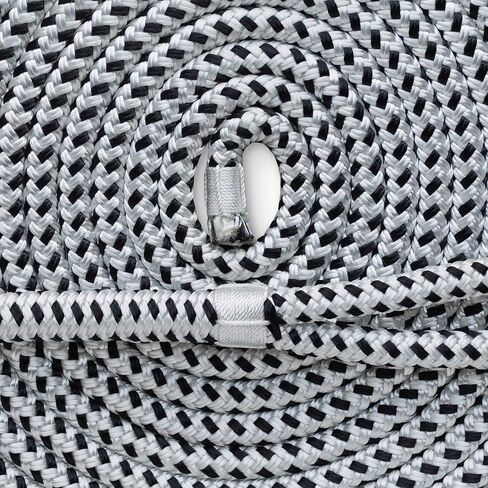 1/2 in x 20 ft Double Braided Dock Line, Navy, 12 in Eye Loop, Heavy-Duty Marine-Grade Docking Rope for Boats, Jet Skis, and Pontoons up to 35 ft in Kuwait