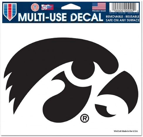 Wincraft NCAA University of Iowa 20232041 Multi-Use Colored Decal, 5" x 6" in Saudi Arabia