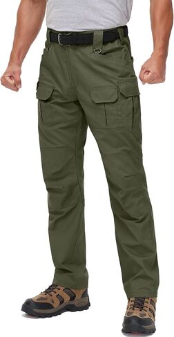 Men's Tactical Pants Water Resistant Stretch Ripstop Cargo Pants Lightweight Outdoor EDC Work Hiking Pants in Saudi Arabia
